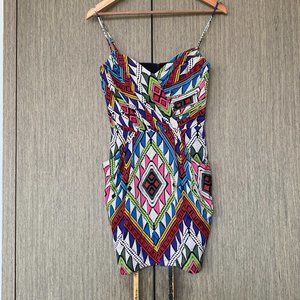 Mara Hoffman Geometric Fitted Silk Dress Size 0